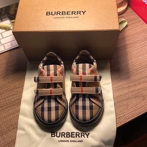 Burberry canvas check trainers